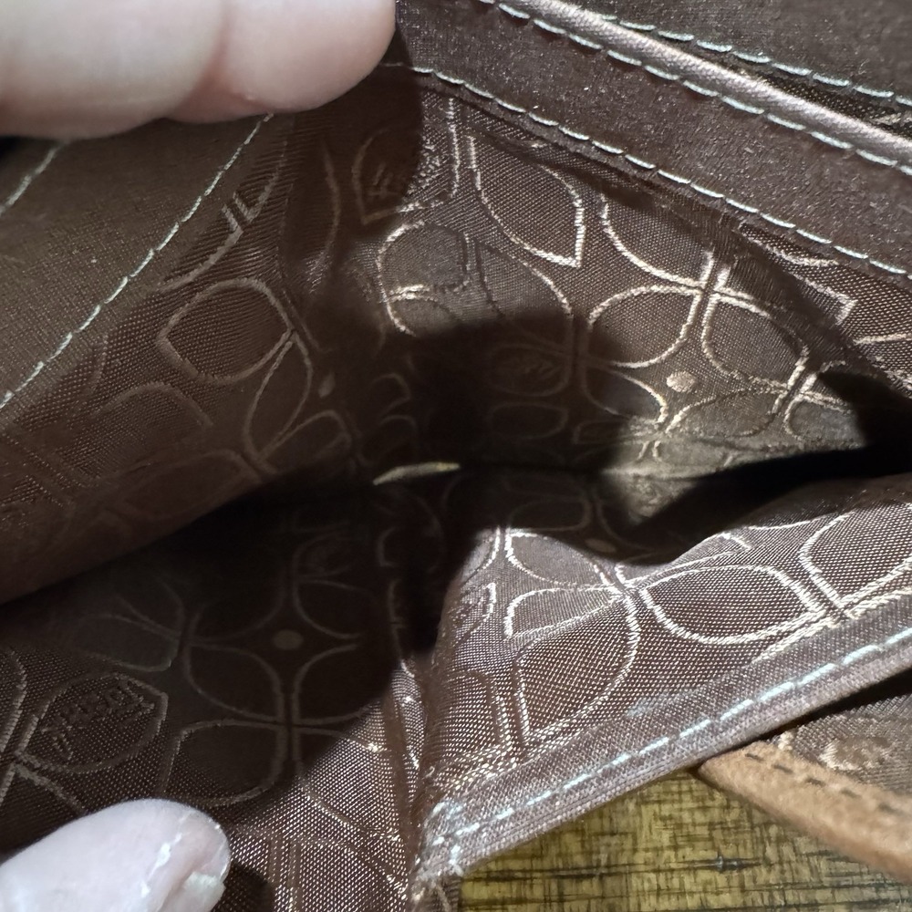 Fossil Hanover Leather Wallet Trifold Brown Cards Coins Money Snap Zipper‎ - Picture 14 of 16